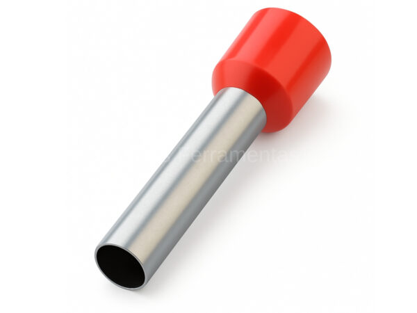 E10-25I – Terminal Ilhós tubolar simples vermelho 10mm² longo 25mm