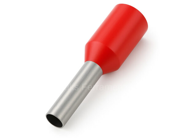 E1008I – Terminal Ilhós tubolar simples vermelho 1mm²
