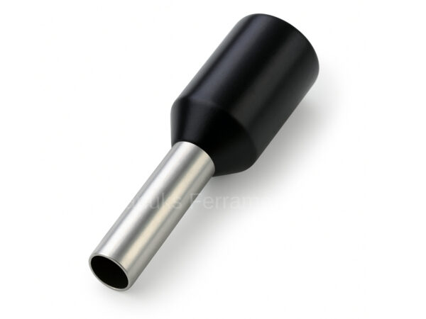 E1508I – Terminal Ilhós tubolar simples preto 1,5mm²