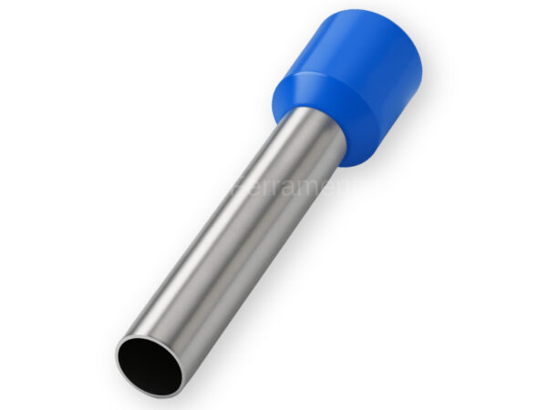 E16-25I – Terminal Ilhós tubolar simples azul 16mm² longo 25mm