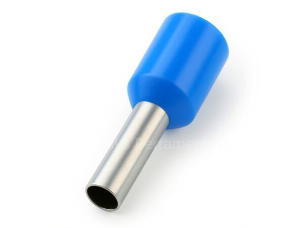 E2508I – Terminal Ilhós tubolar simples azul 2,5mm²