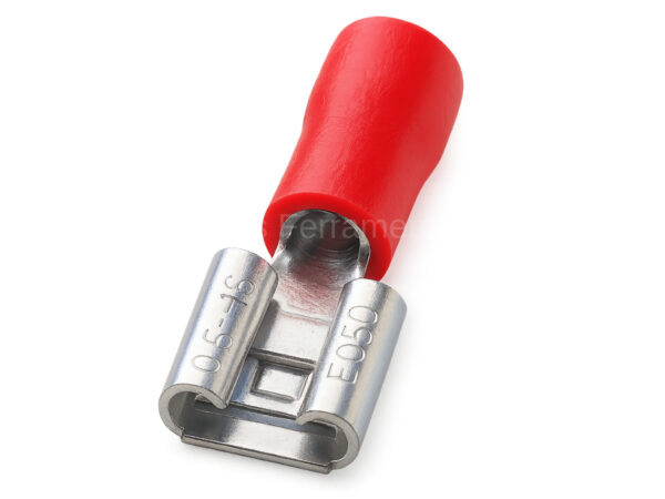 FDD1.25-250I - Terminal Fêmea Faston pré isolado 0,5 á 1,5mm² gaveta 6,3mm