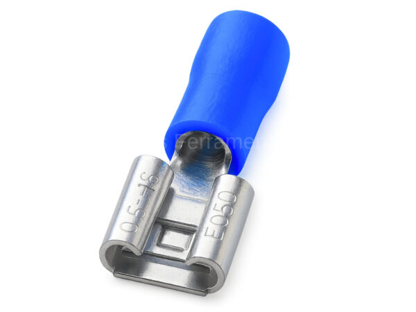 FDD2-250I - Terminal Fêmea Faston pré isolado 1,5 á 2,5mm² gaveta 6,3mm