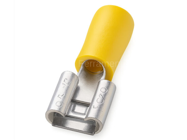 FDD5.5-250I - Terminal Fêmea Faston pré isolado 4 á 6mm² gaveta 6,3mm