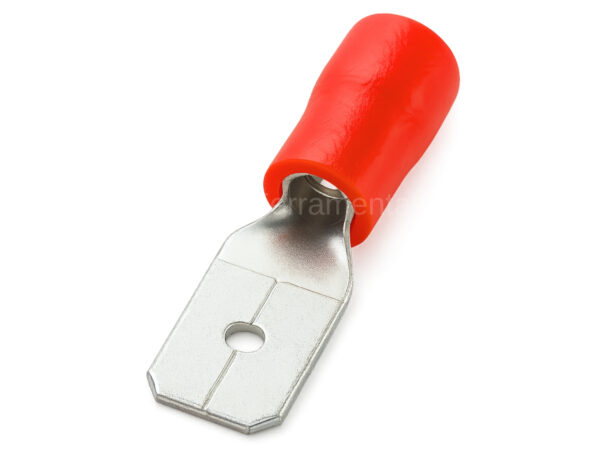 MDD1.25-250I - Terminal Macho Faston pré isolado 0,5 á 1,5mm² gaveta 6,3mm