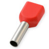 TE1008I - Terminal Ilhós tubolar duplo Vermelho 2x 1mm²
