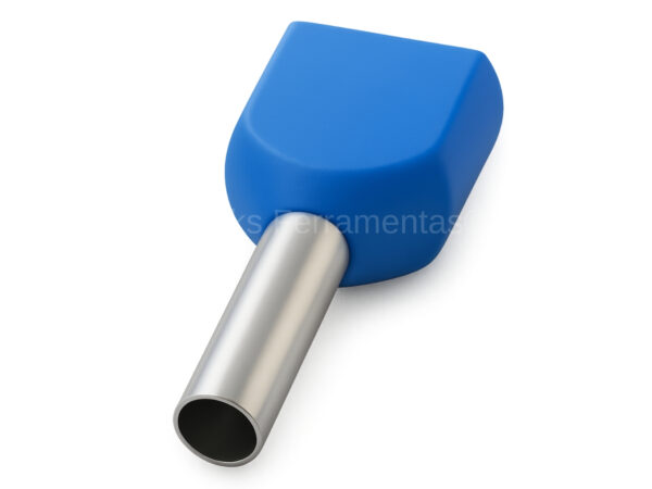 TE2510I - Terminal Ilhós tubolar duplo azul 2x 2,5mm²