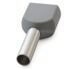 TE4012I - Terminal Ilhós tubolar duplo cinza 2x 4mm²