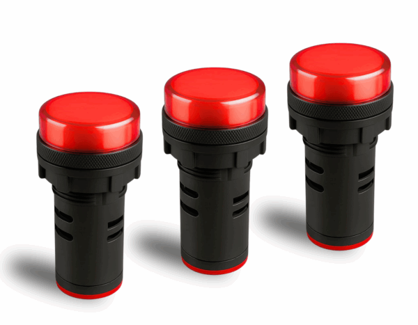 AD22-22DS-VM – Sinaleiro de Led bivolt 110-300v comando Vermelho